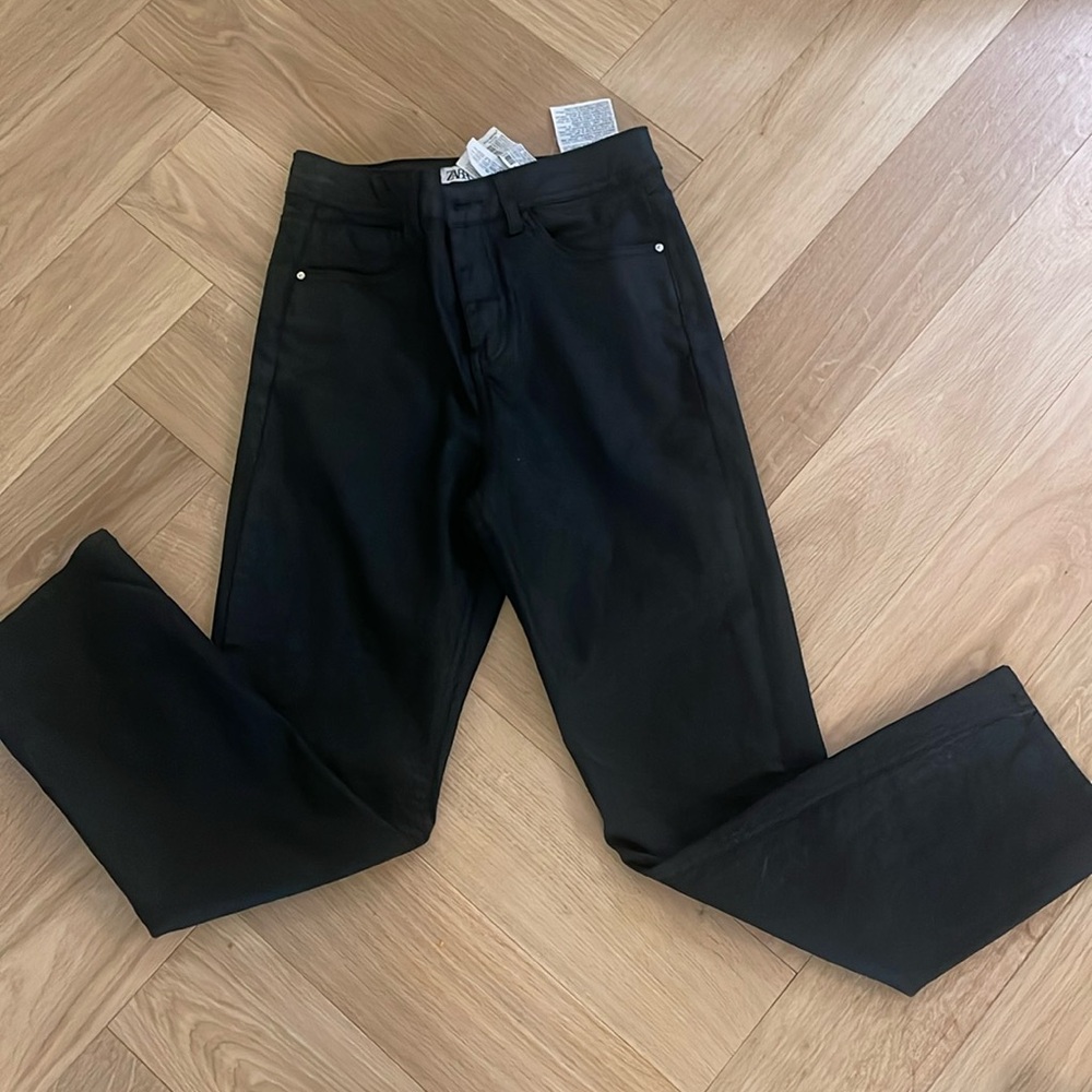 Black zara high rise jeans
